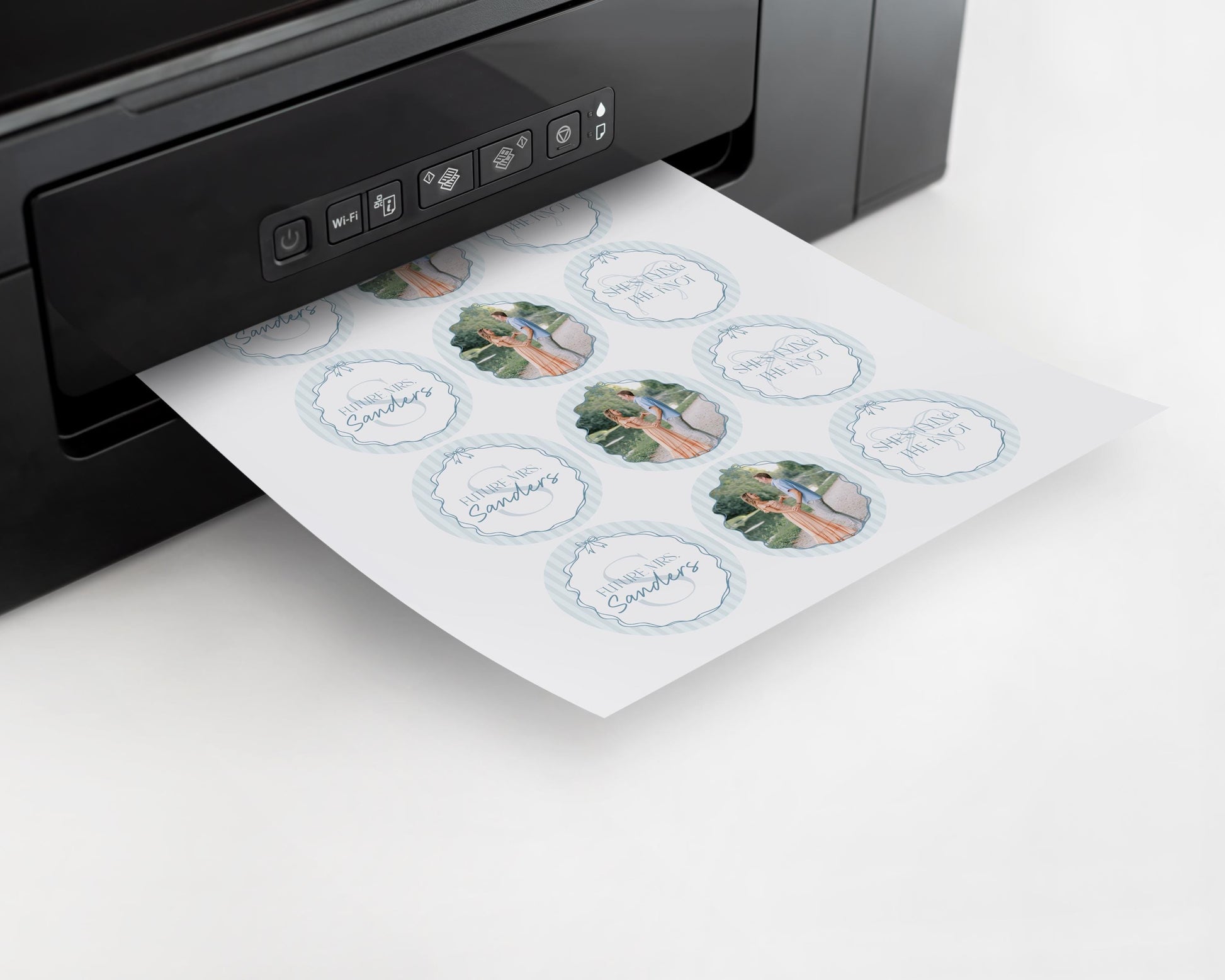 Blue Coquette Bow Bridal Shower Cupcake Toppers Template, Pastel Something Blue Before I Do Bridal Brunch, Tying The Knot Bows WP1061