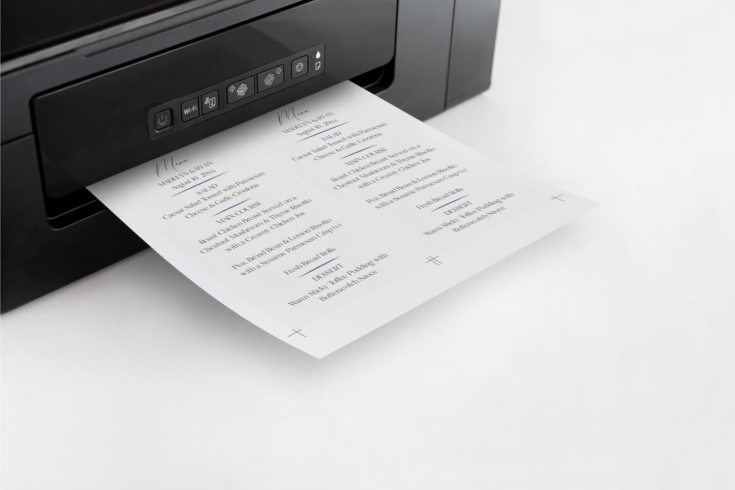 Blue Floral Hydrangea Menu Template, Love is in Bloom Bridal shower, Pastel Floral Birthday Party, Baby in Bloom Baby Shower