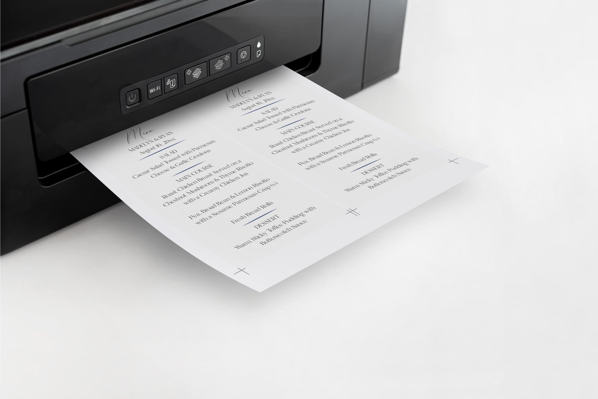 Blue Floral Hydrangea Menu Template, Love is in Bloom Bridal shower, Pastel Floral Birthday Party, Baby in Bloom Baby Shower