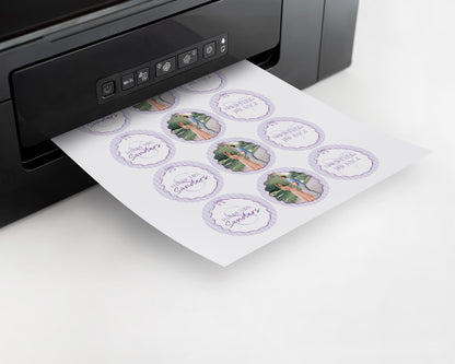 Purple Coquette Bow Bridal Shower Cupcake Toppers Template, Editable Lavender Bridal Brunch Kit, DIY Printable Tying The Knot Shower WP1063