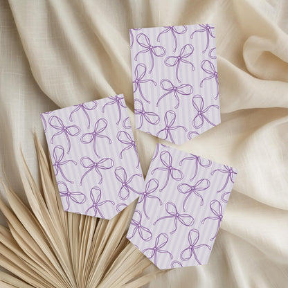 Purple Coquette Bow Bridal Shower Banner Template, Editable Lavender Bridal Brunch Kit, DIY Printable Tying The Knot Shower WP1063