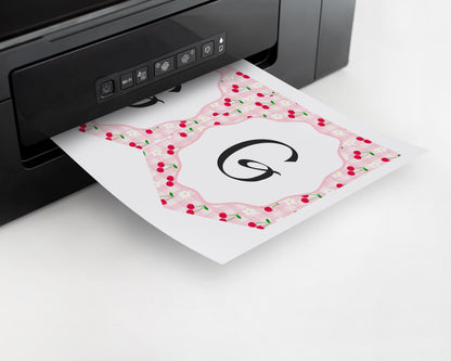 Pink Cherry Gingham Bridal Shower Banner Template, Coquette Cherry Sweet Bridal Brunch, Pastel Gingham Engagement Party Decor WP1071