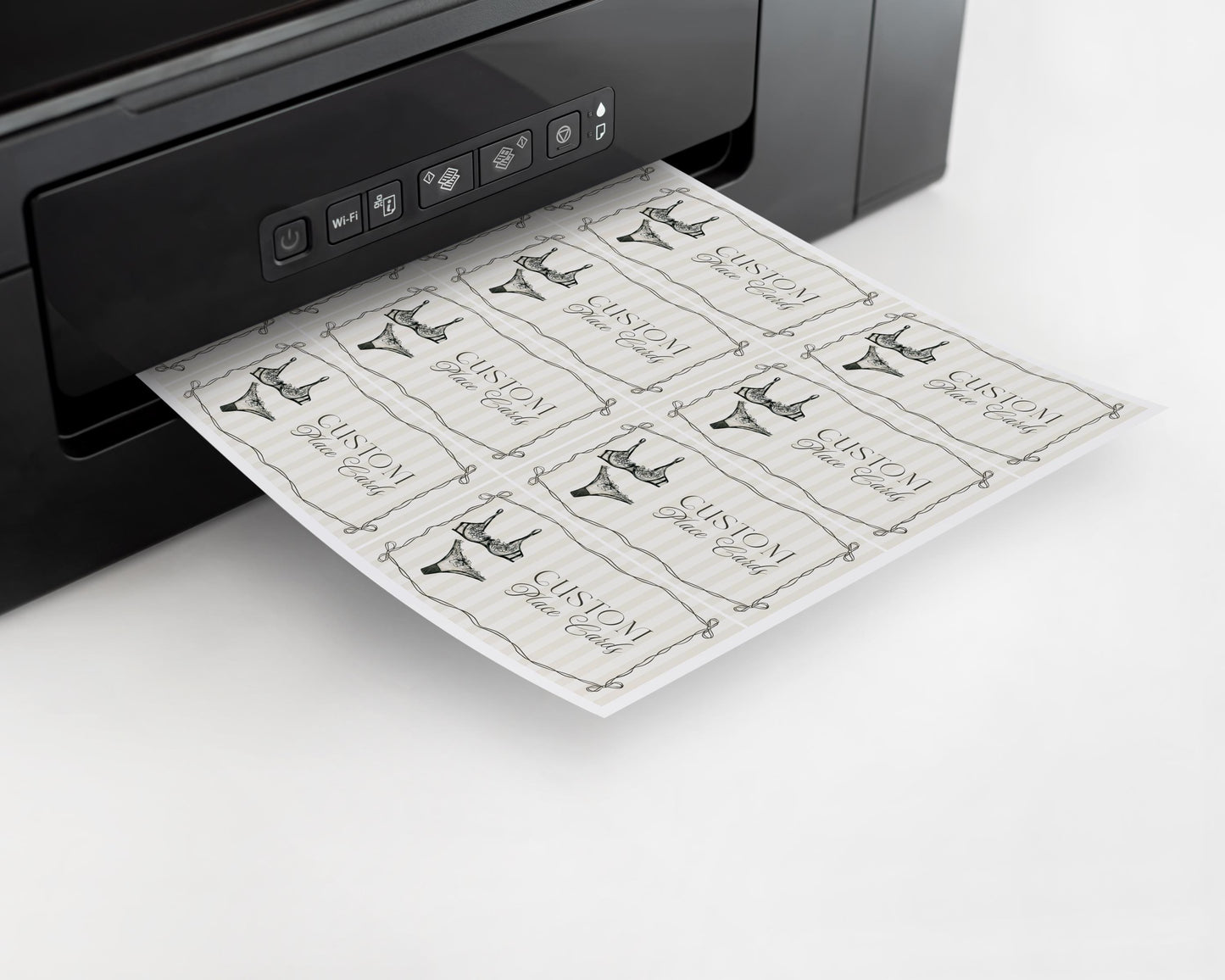 Black Lingerie Shower Place Cards Template, Lace Panty Party Bachelorette Party, Oh la la French Theme Bridal Shower, Spoil Her Party WP1074