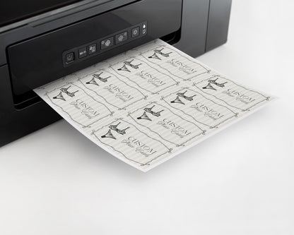 Black Lingerie Shower Place Cards Template, Lace Panty Party Bachelorette Party, Oh la la French Theme Bridal Shower, Spoil Her Party WP1074