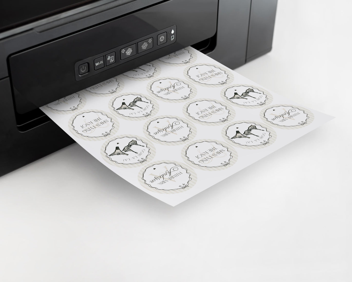 Black Lingerie Shower Cupcake Topper Template, Lace Panty Party Bachelorette Party, Oh la la French Bridal Shower, Spoil Her Party WP1074