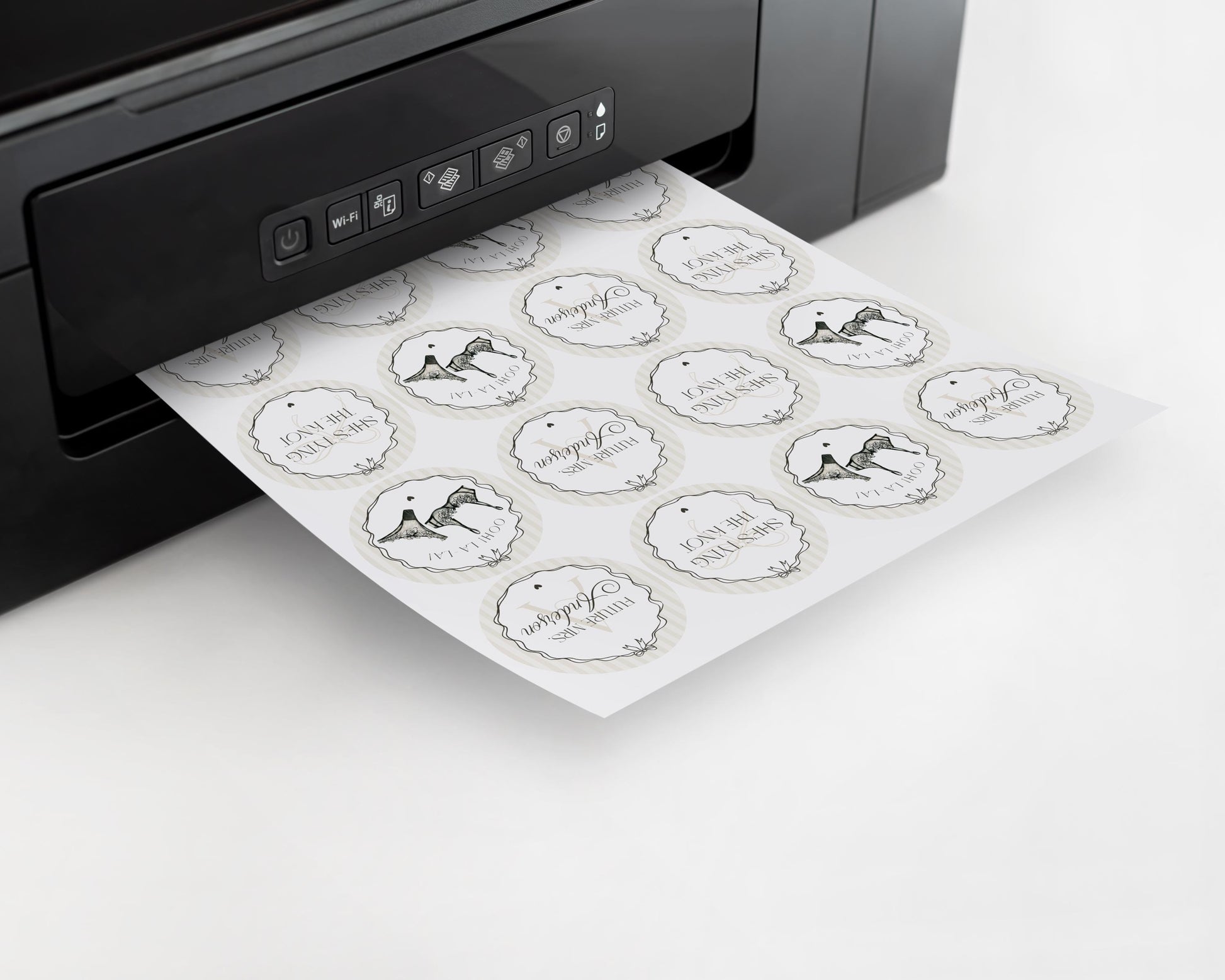 Black Lingerie Shower Cupcake Topper Template, Lace Panty Party Bachelorette Party, Oh la la French Bridal Shower, Spoil Her Party WP1074