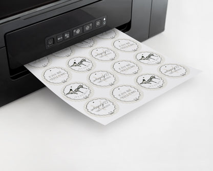 Black Lingerie Shower Cupcake Topper Template, Lace Panty Party Bachelorette Party, Oh la la French Bridal Shower, Spoil Her Party WP1074