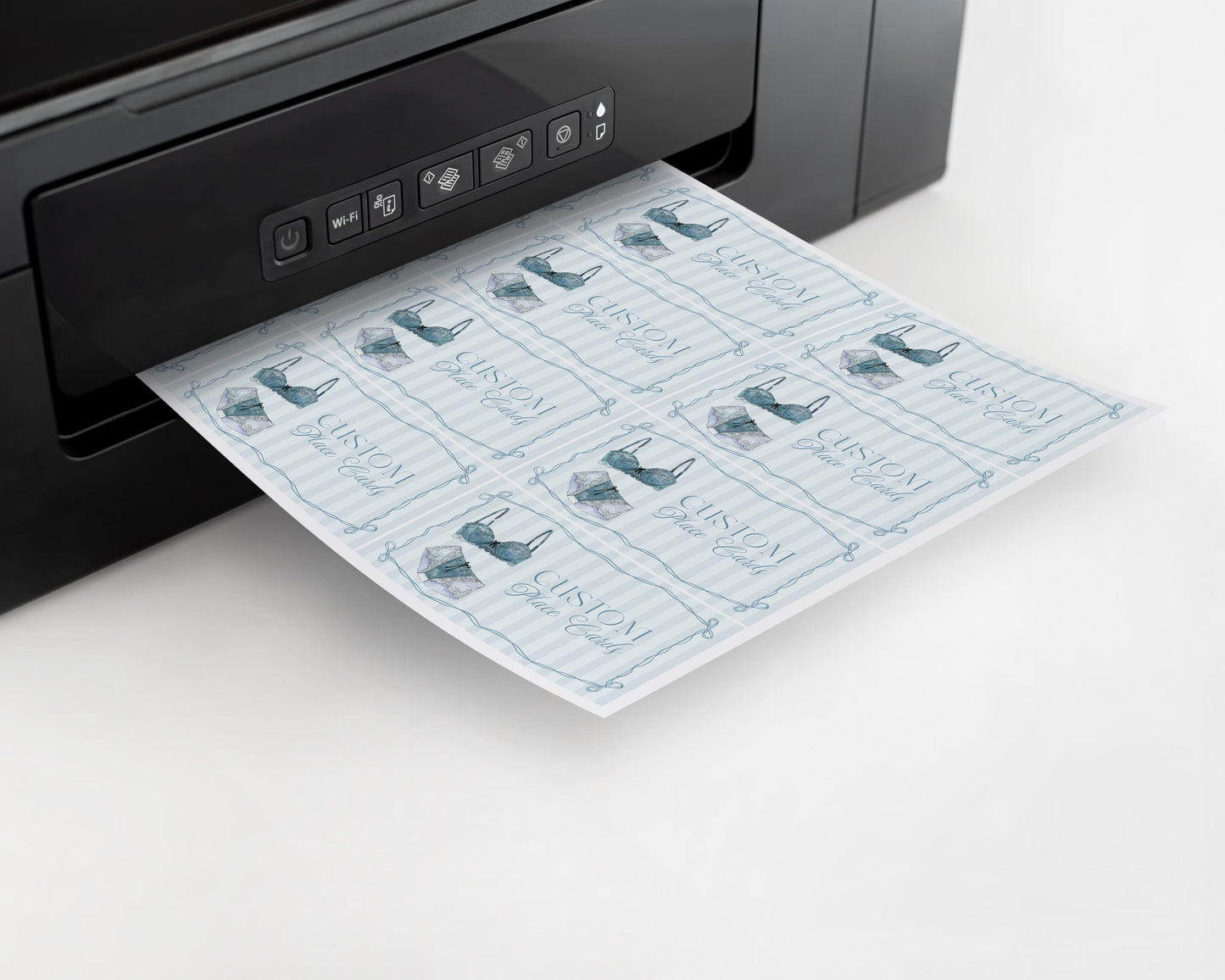 Blue Lingerie Shower Place Cards Template, Something Blue Lace Panty Party Bachelorette Party, Oh la la French Bridal Shower WP1075