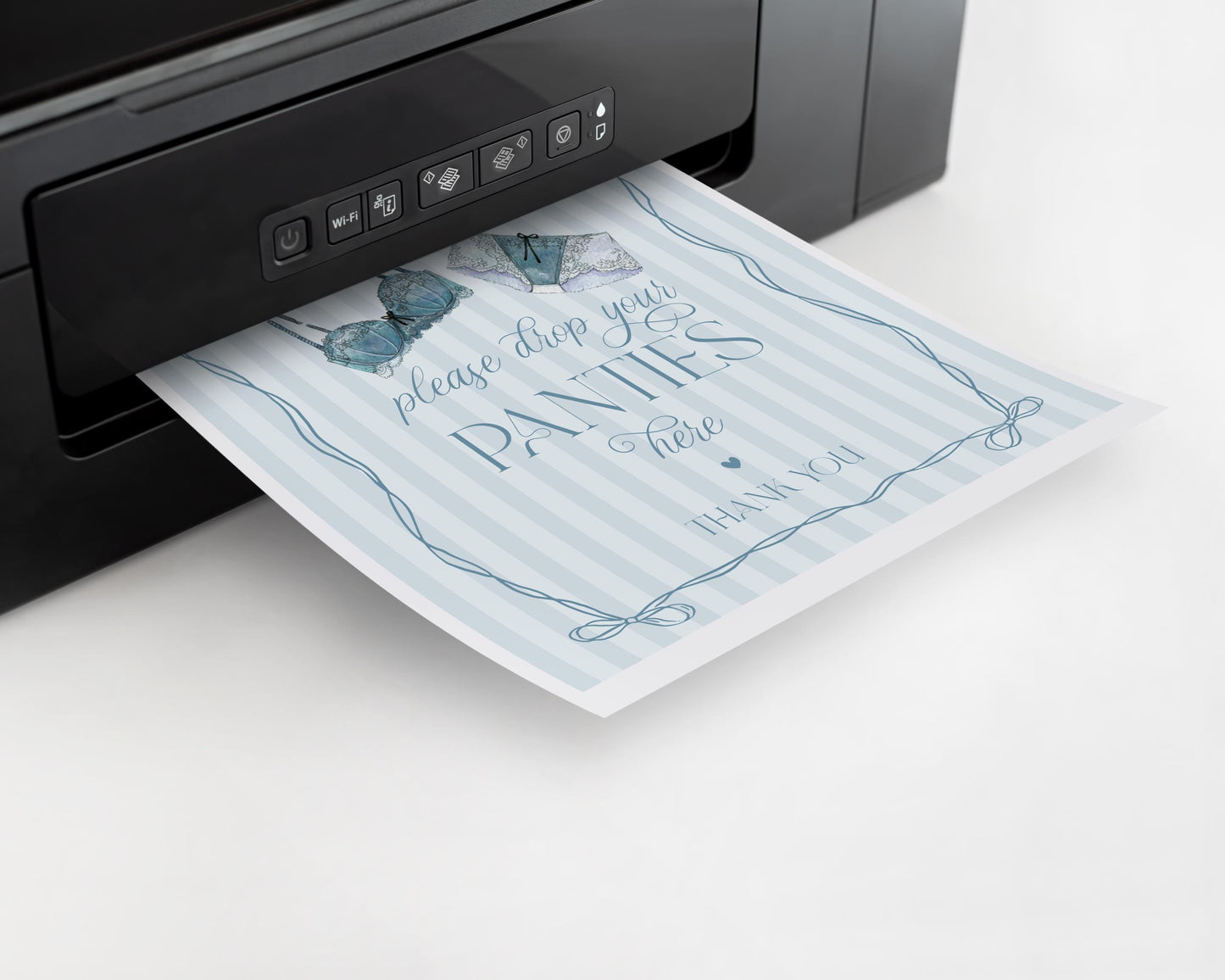 Blue Lingerie Shower Panties Please Game Template Set, Something Blue Lace Panty Party Bachelorette Party, Oh la la French Bridal WP1075