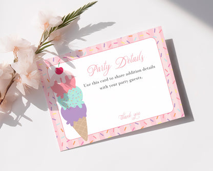 Ice Cream Sundae 1st Birthday Invite Printable Template, Sundae Oneday Sweet One First Birthday, Pastel Sprinkles Party Decor WP1073