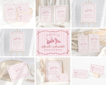 Red Heart Lingerie Shower Favorite Memories Bride Template, Pink Panty Party Bachelorette Party, Sweetheart February Bridal Shower WP1077