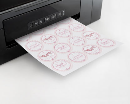 Pink Lingerie Shower Cupcake Topper Template, Blush Pink Panty Party Bachelorette Party, Oh la la Lace Spoil Her Bridal Shower WP1078