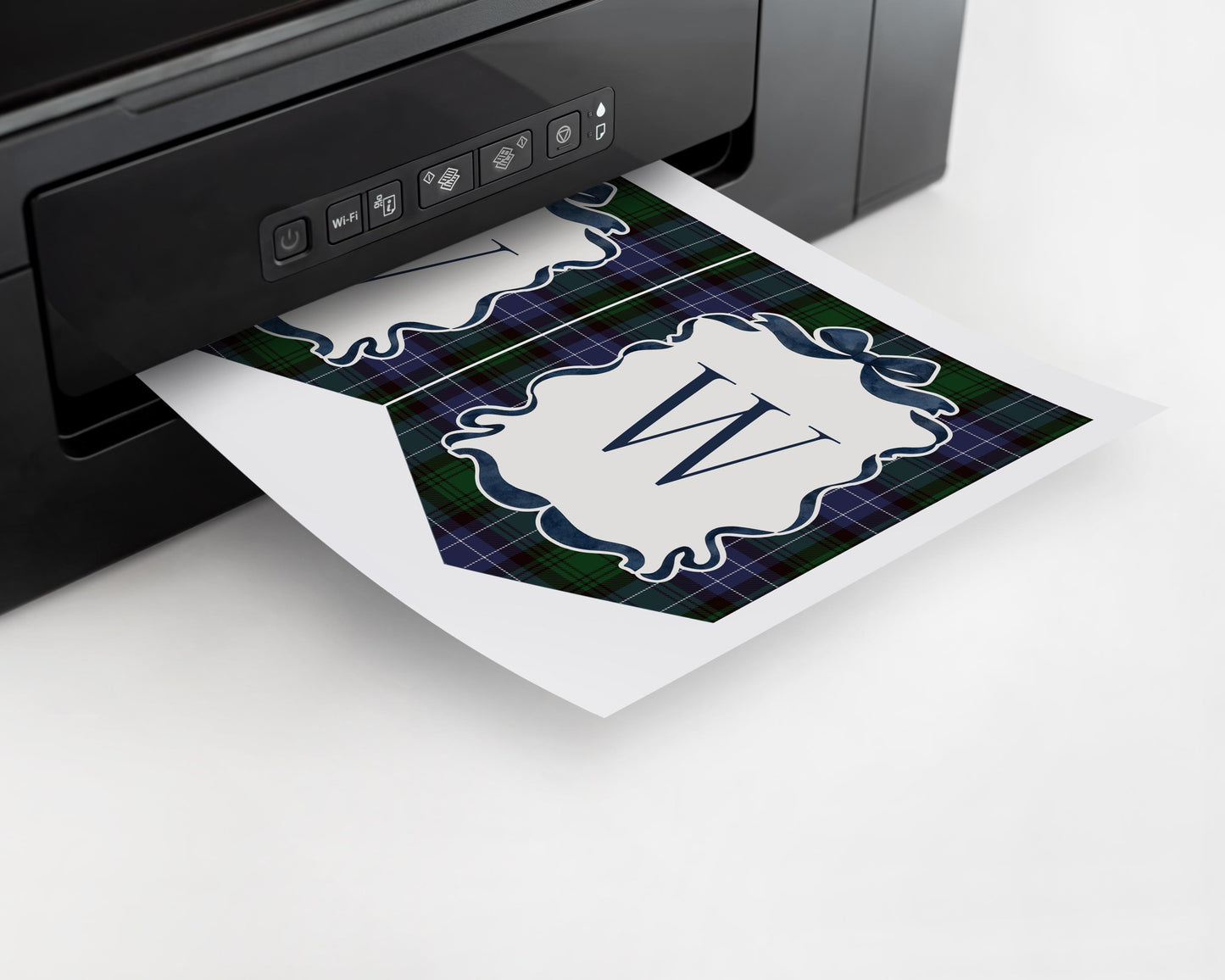 Preppy Bear Girl Baby Shower Banner Template, We Can Bearly Wait Old Money Baby Sprinkle, Tartan Plaid Coquette Bow Nesting Party WP1080