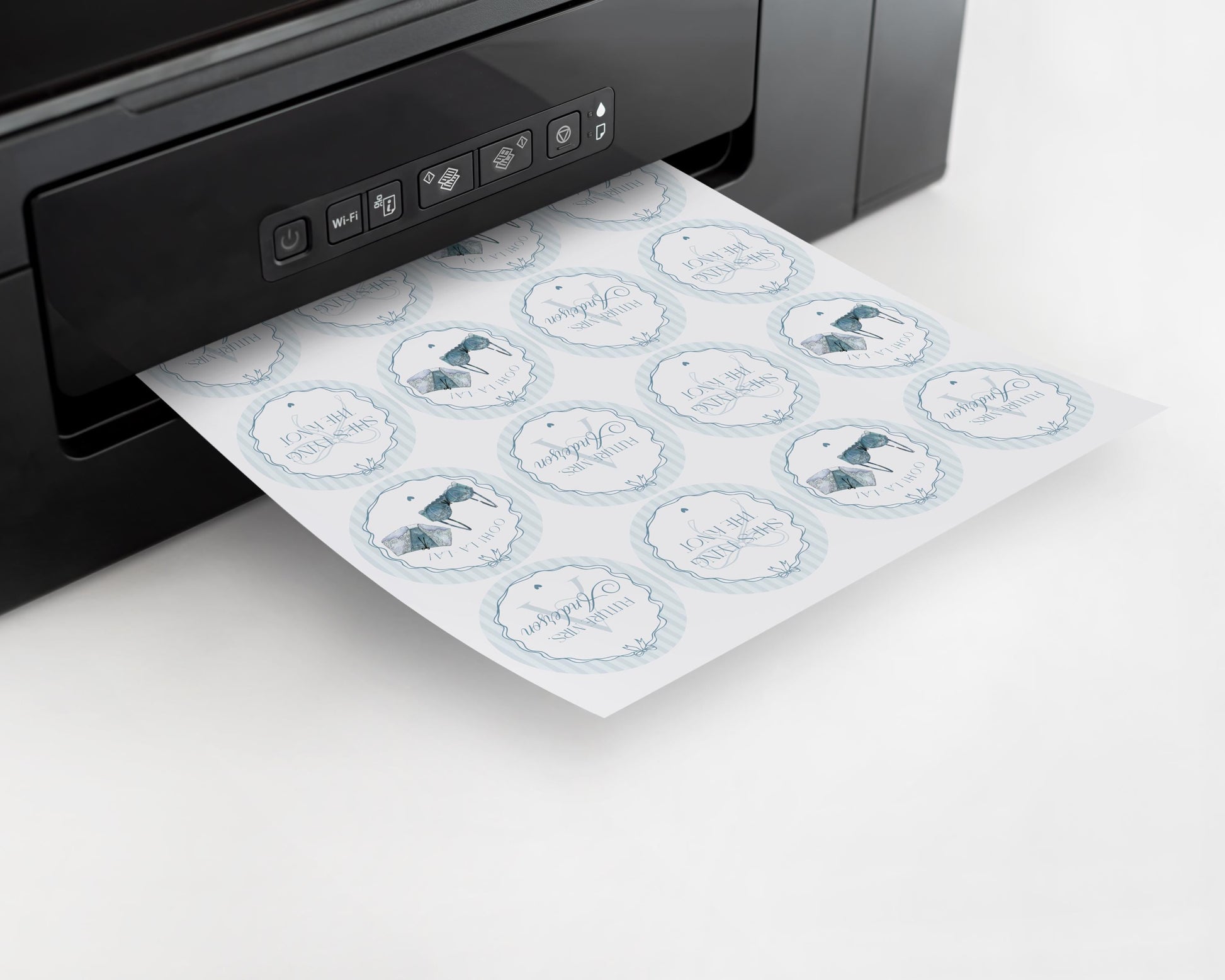 Blue Lingerie Shower Cupcake Topper Template, Something Blue Lace Panty Party Bachelorette Party, Oh la la French Bridal Shower WP1075