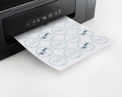 Blue Lingerie Shower Cupcake Topper Template, Something Blue Lace Panty Party Bachelorette Party, Oh la la French Bridal Shower WP1075