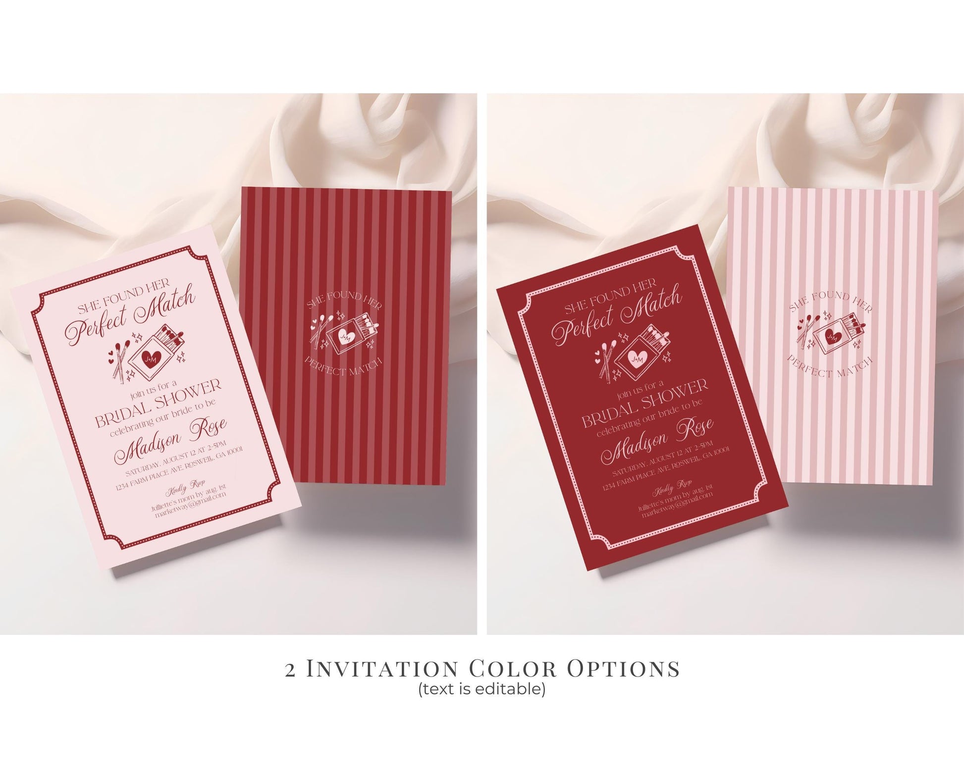 Perfect Match Bridal Shower Bundle Printable Template, Match Made In Heaven Lingerie Shower, Matchbox Theme Bachelorette Party WP1084