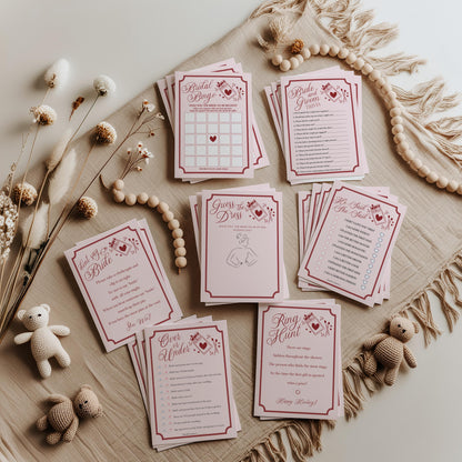 Perfect Match Bridal Shower Games Set Printable Template, Match Made In Heaven Lingerie Shower, Matchbox Theme Bachelorette Party WP1084