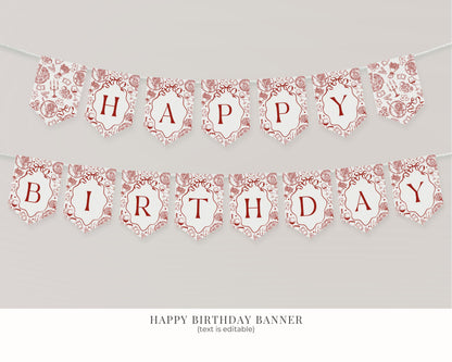 Red Pasta Birthday Bundle Printable Template, Holy Cannoli Birthday Party, Italian Theme Dinner Party Decor WP1085