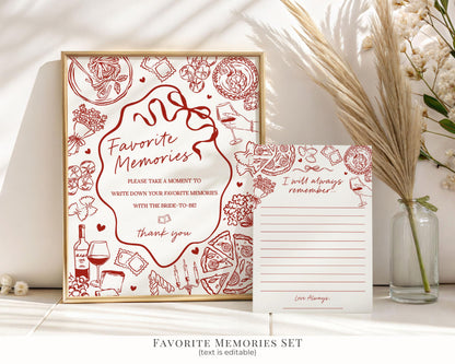 Red Pasta Birthday Bundle Printable Template, Holy Cannoli Birthday Party, Italian Theme Dinner Party Decor WP1085