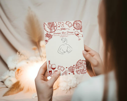 Red Pasta Bridal Shower Games Set Printable Template, That’s Amore Bridal Brunch, Love and Pizza Italian Brunch with the Bride WP1085