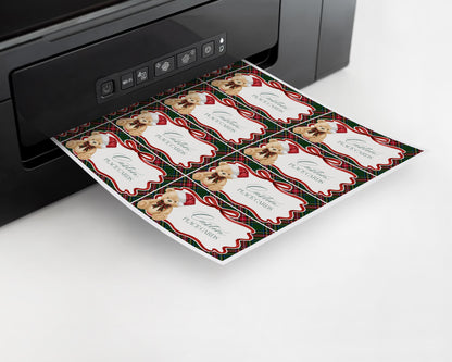 Green Tartan Plaid Christmas Bear Place Cards Template, We Can Bearly Wait Christmas Baby Shower, Beary First Birthday December Party WP1083