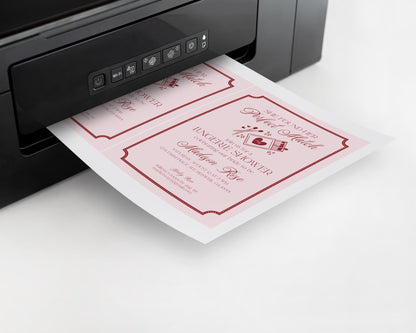 Perfect Match Lingerie Shower Invitation Printable Template, Match Made In Heaven Bridal Shower, Matchbox Theme Bachelorette Party WP1084