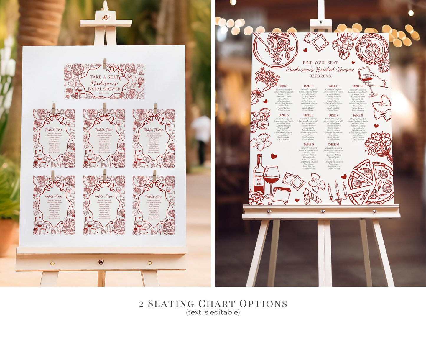 Red Pasta Baby Shower Printable Bundle, Special Delivery Ciao Baby Sprinkle, Italian Pasta and Pacifiers WP1085