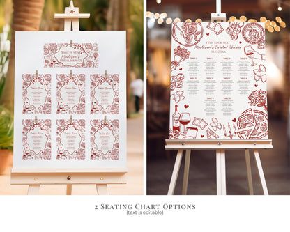 Red Pasta Baby Shower Printable Bundle, Special Delivery Ciao Baby Sprinkle, Italian Pasta and Pacifiers WP1085