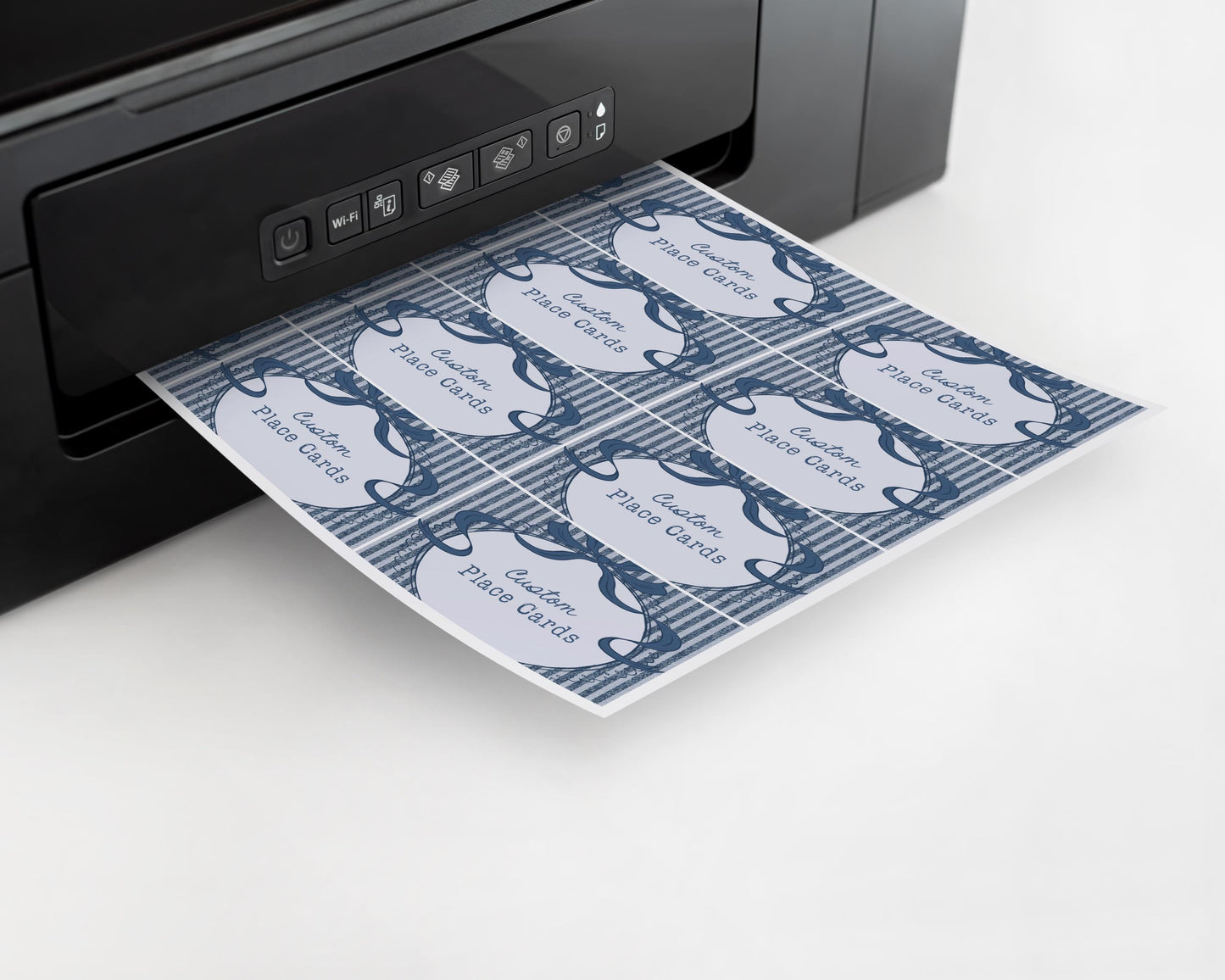 Blue Jean Baby Shower Place Cards Template, Denim Baby Sprinkle, Americana Brunch with Mom to Be WP1089