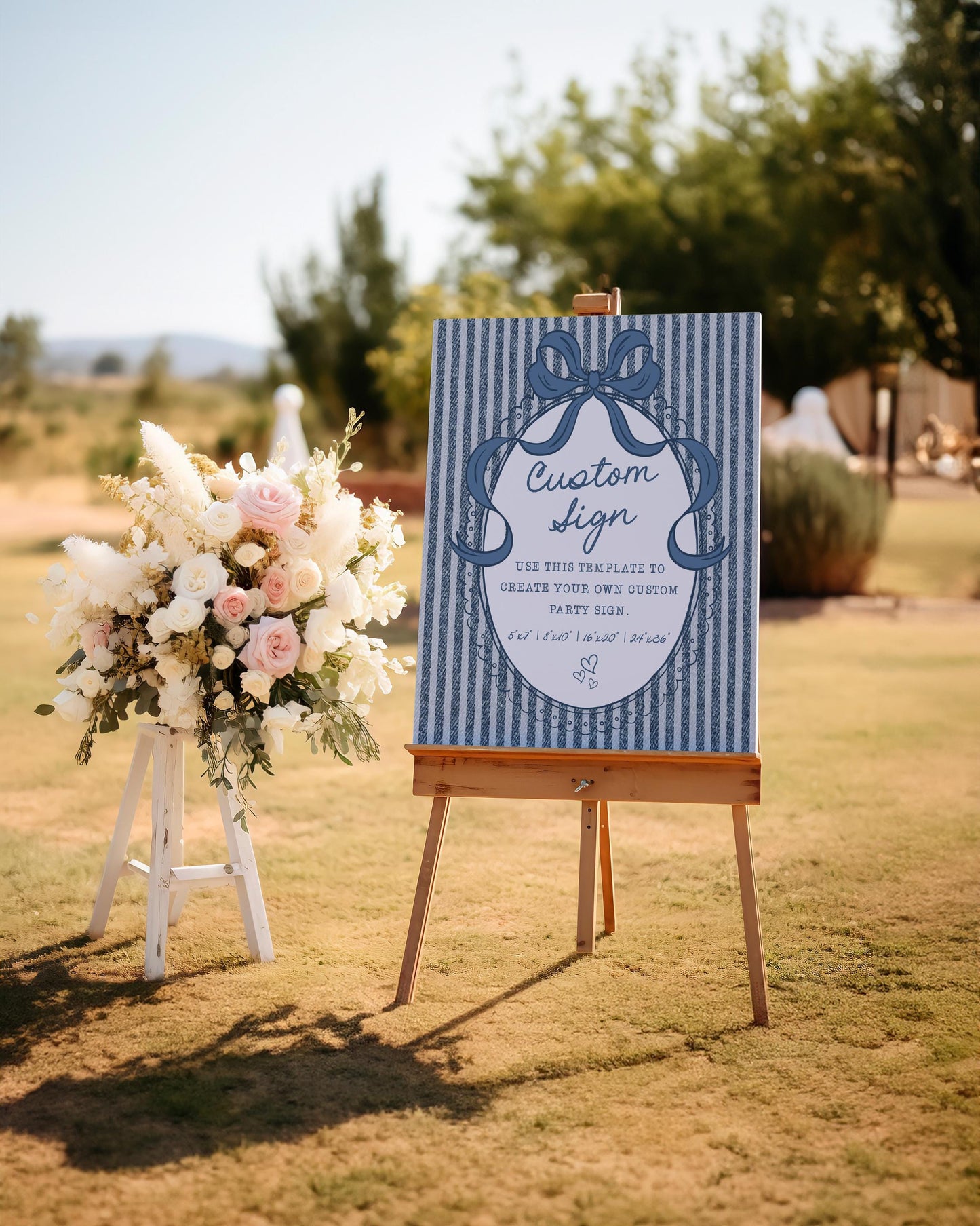 Blue Jean Baby Custom Sign Template, Denim Baby Sprinkle, Americana Brunch with Mom to Be WP1089