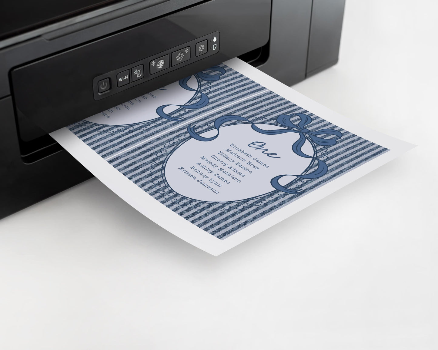 Blue Jean Baby Shower Seating Chart Cards Template, Denim Baby Sprinkle, Americana Brunch with Mom to Be WP1089