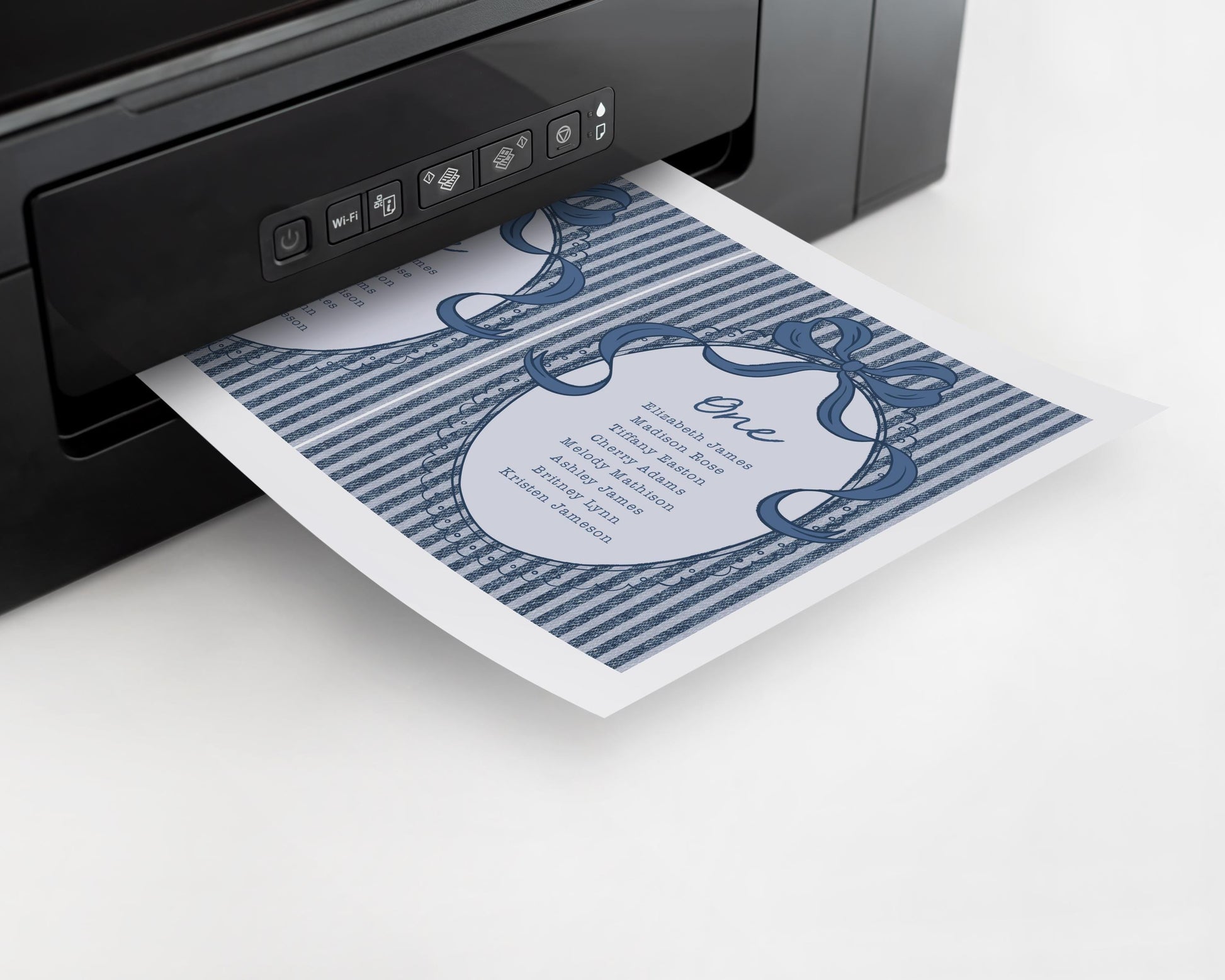 Blue Jean Baby Shower Seating Chart Poster Template, Denim Baby Sprinkle, Americana Brunch with Mom to Be WP1089