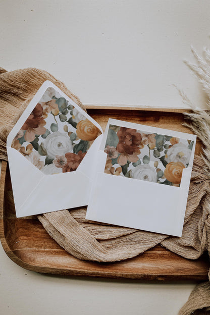 Espresso Floral Envelope Liner Template, Old Money Love Brewing Bridal Shower, Night Before Rehearsal, Modern Vintage Wedding WP1091