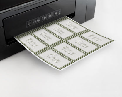 Martini Striped Place Cards Template, Old Money Bridal Shower, Olive Green Wedding, Modern Vintage Night Before Rehearsal Dinner WP1092