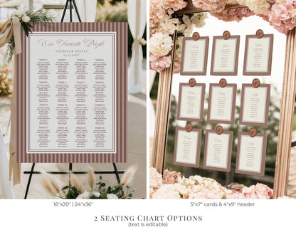 Espresso Martini Striped Rehearsal Dinner Template Bundle, Old Money Love is Brewing Night Before Dinner, Modern Vintage Coffee Cafe WP1091
