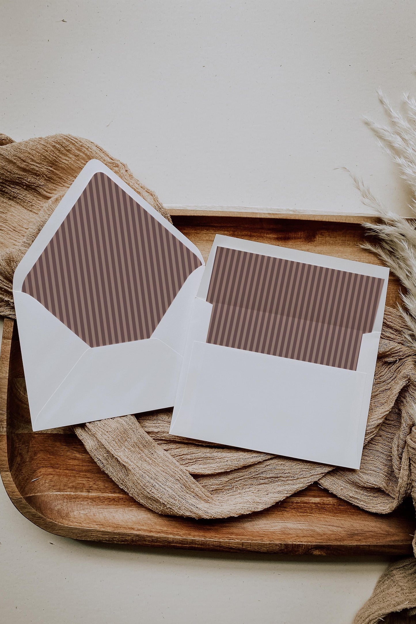 Espresso Striped Baby Shower Invitation Printable Template, Mocha Brown Coffee Theme Baby Sprinkle, Baby is Brewing Brunch with Mom WP1091