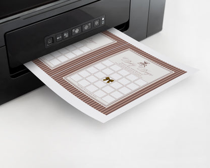 Espresso Martini Striped Baby Shower Games Template, Mocha Brown Coffee Theme Baby Sprinkle, A Baby is Brewing Brunch with Mom to Be WP1091