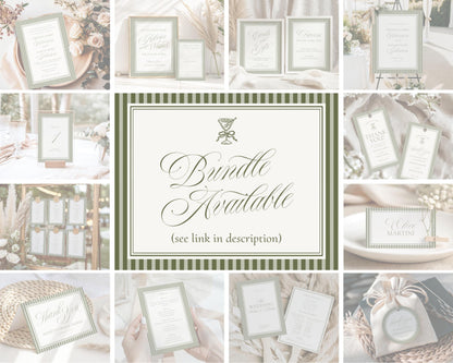 Martini Striped Baby Shower Guess the Date Game Template, Olive Green Theme Baby Sprinkle, A Tini Little One Brunch with Mom to Be WP1092