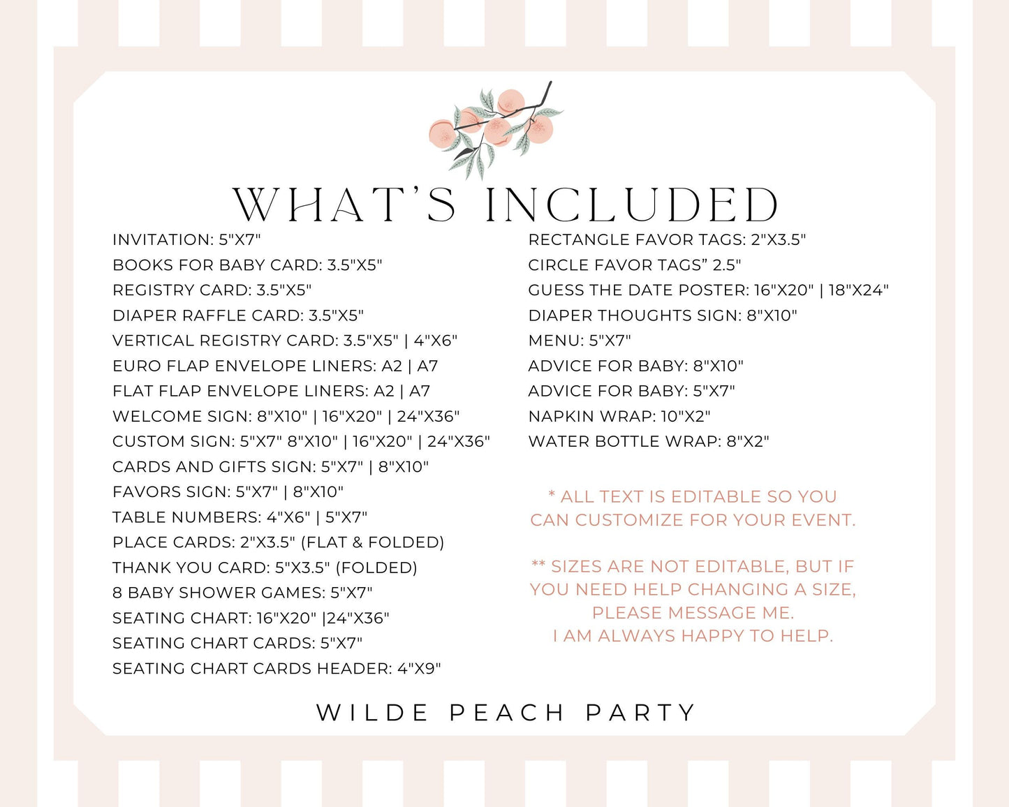 Wine Striped Baby Shower Bundle Printable Template, Burgundy Theme Baby Sprinkle, Sip Sip Hooray Brunch with Mom to Be WP1093