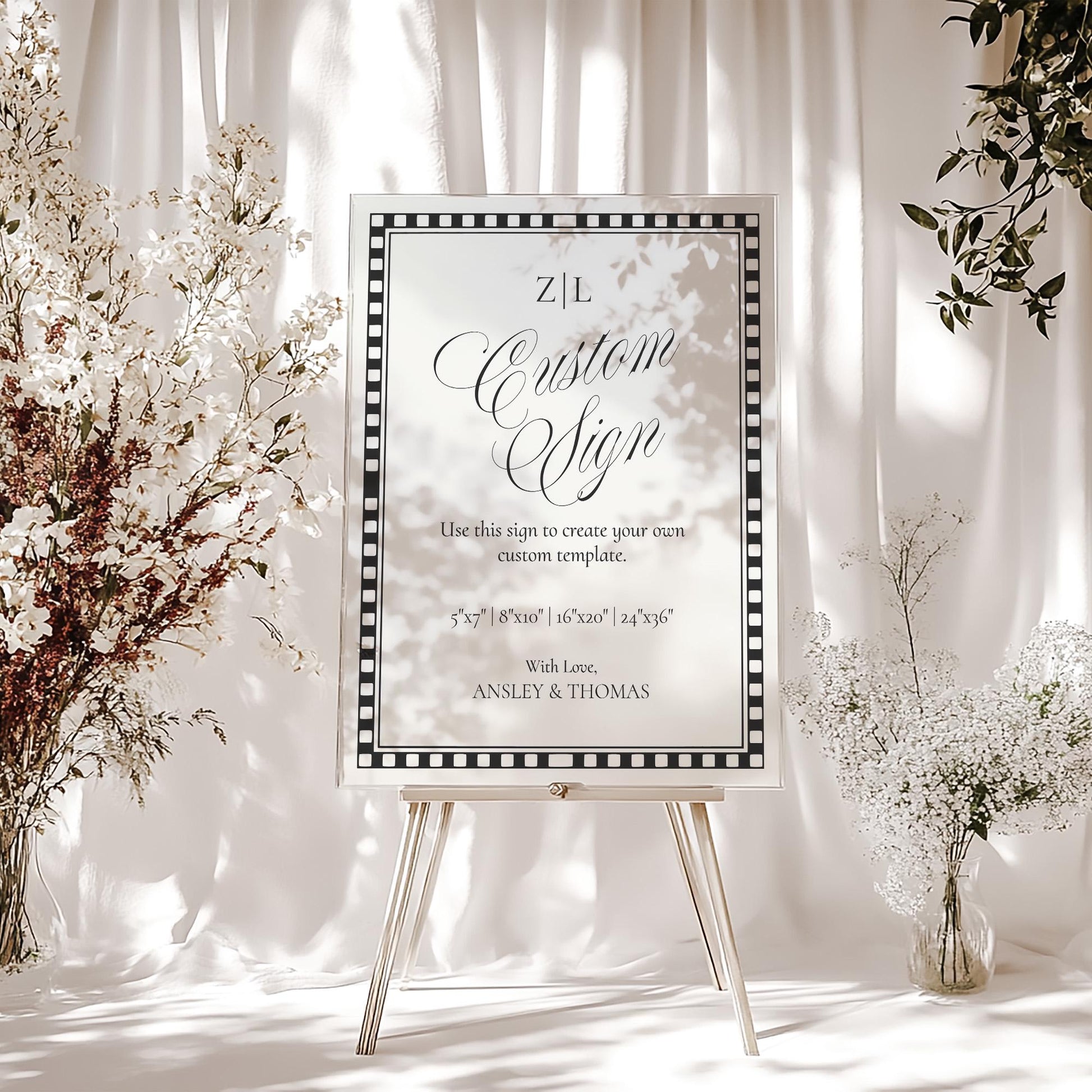 Black Harlequin Pattern Custom Sign Template, Checkered Old Money Luxury Night Before Bridal Shower, Timeless Wedding Decor WP1097