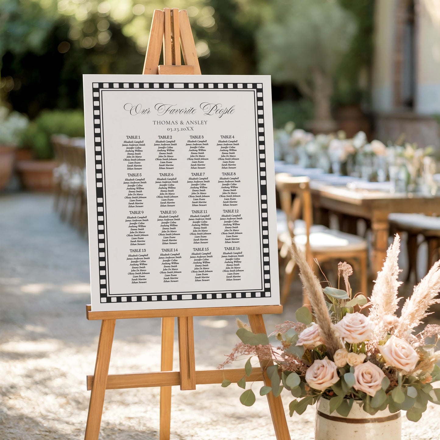 Black Harlequin Pattern Seating Chart Poster Template, Checkered Old Money Luxury Night Before Bridal Shower, Timeless Wedding Decor WP1097