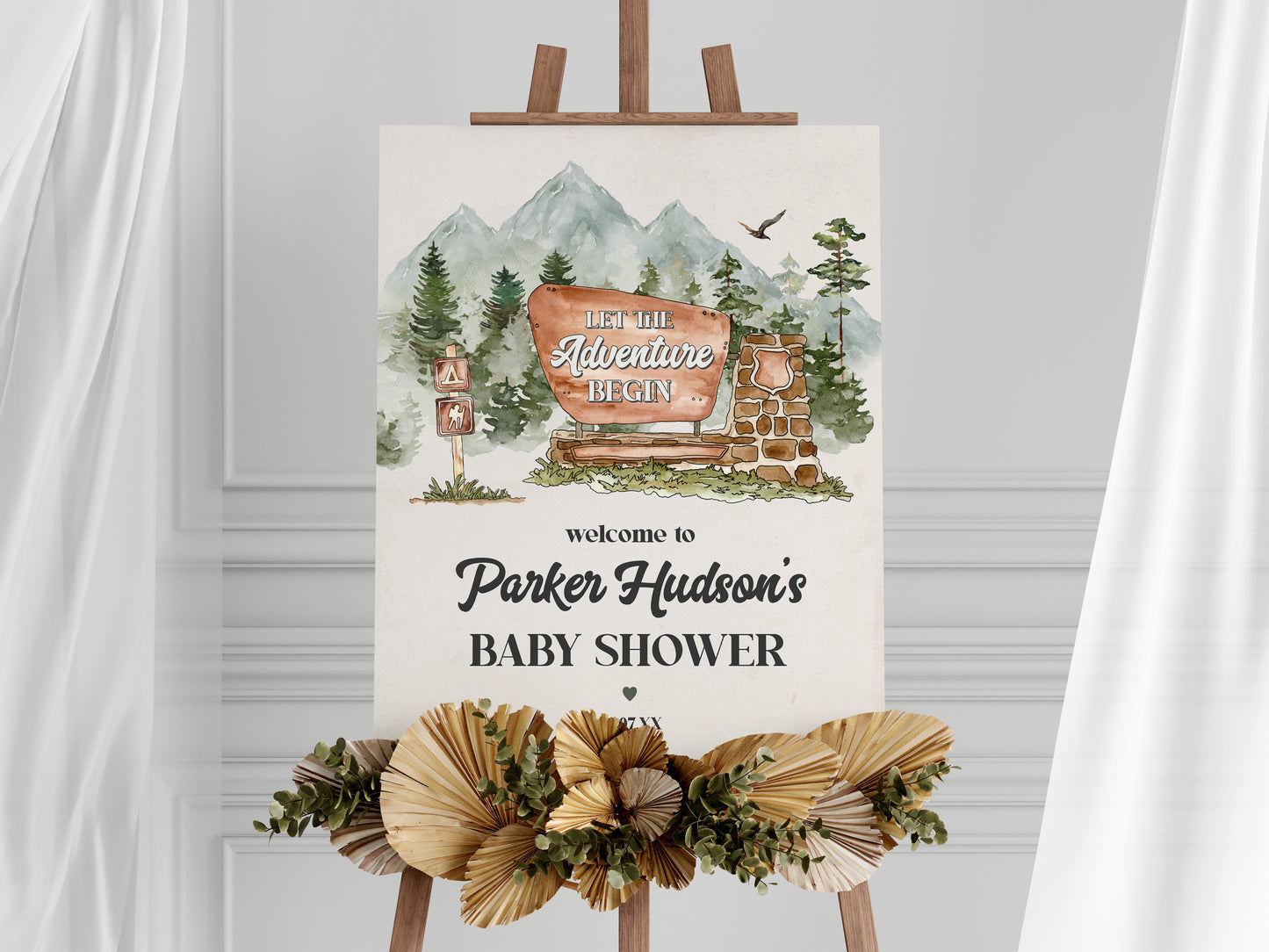 National Park Baby Shower Welcome Sign Printable Template