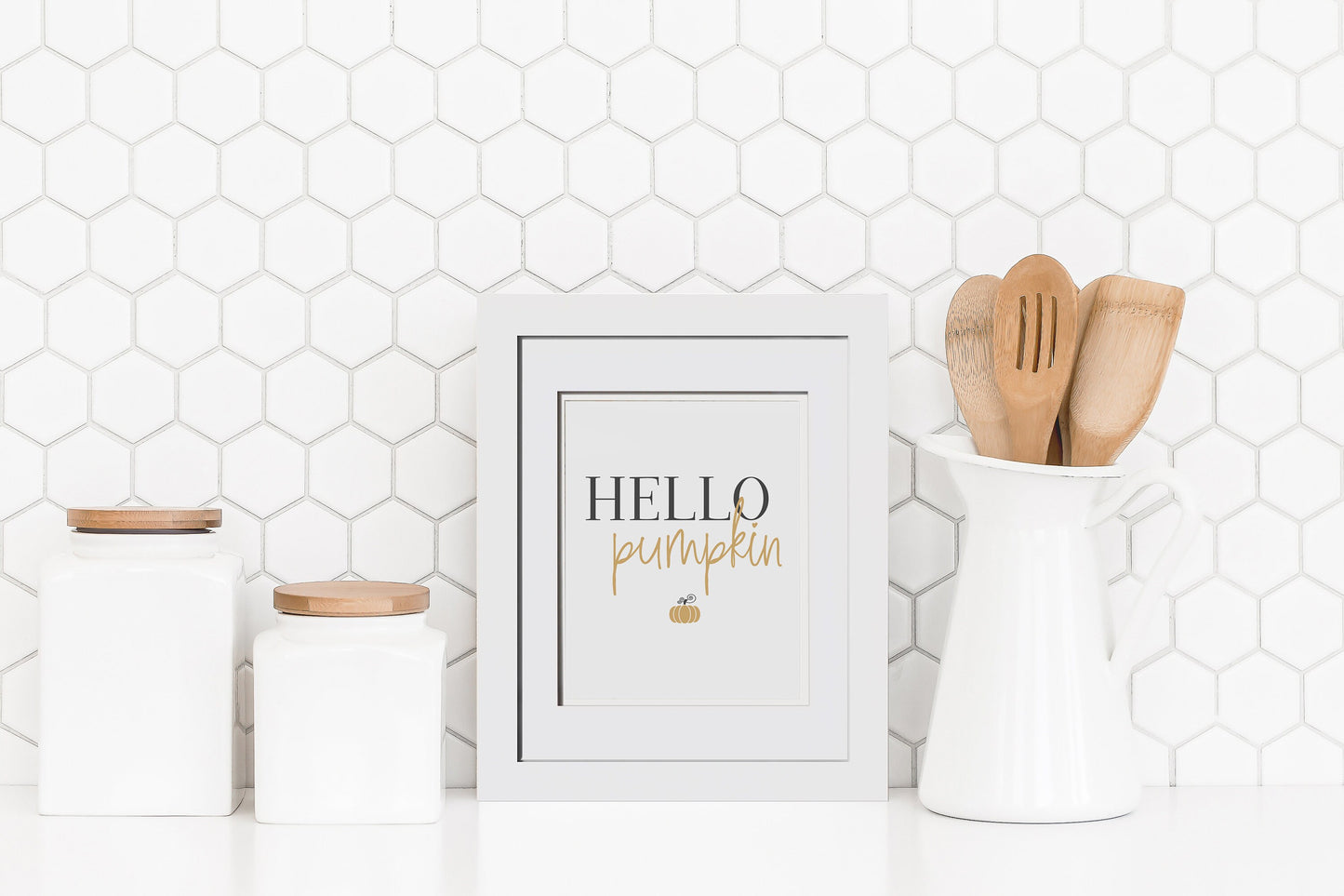 Hello Pumpkin, Fall Thanksgiving Decor, Friendsgiving Favors, Dining Room Table Setting Placemat Print