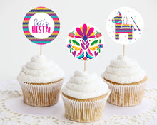  Fiesta Printable Cupcake Toppers or Favor Tags, couples shower decor, Engagement Shower, wedding shower invites, INSTANT DOWNLOAD Printable