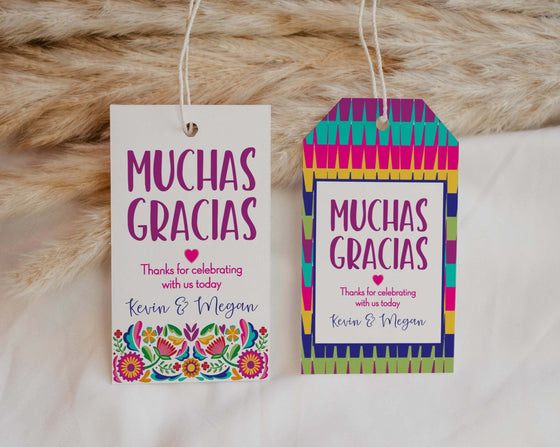 Fiesta Favor Tags Instant Download, Engagement Shower, wedding shower tags, Printable, Editable Template, birthday tags, corjl file