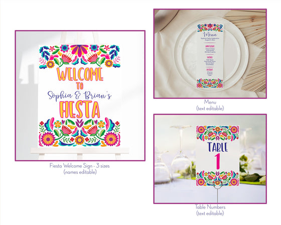 Fiesta Bridal Shower Party Bundle Printable, Engagement Shower, wedding shower invites, INSTANT DOWNLOAD, Editable Template, fiesta invite