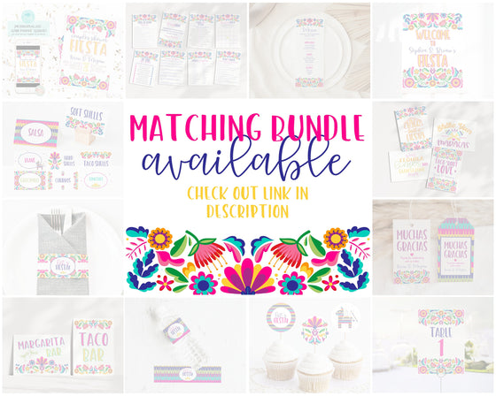 Fiesta baby shower games bundle, baby shower games template, Mexican shower games
