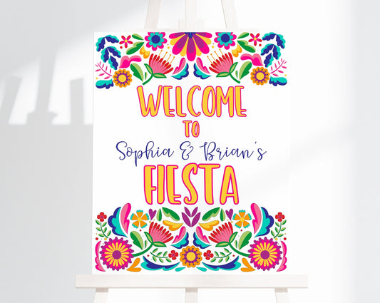 Fiesta Welcome Sign Printable Template, birthday party decor for graduation party, fiesta shower decor, INSTANT DOWNLOAD, birthday fiesta