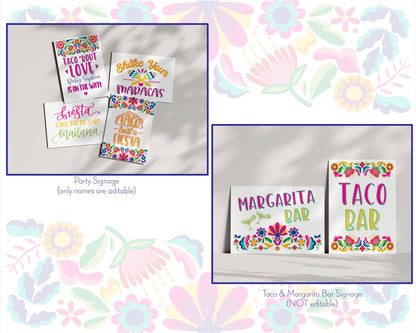 Fiesta Baby Shower Party Bundle Printable, fiesta baby sprinkle, INSTANT DOWNLOAD, Editable Template, fiesta banner, baby shower games