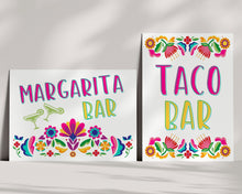  Fiesta Printable Taco Bar and Margarita Bar Party Decor, birthday party decor for graduation party, fiesta signage, INSTANT DOWNLOAD